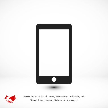 Telefon düz simgesi