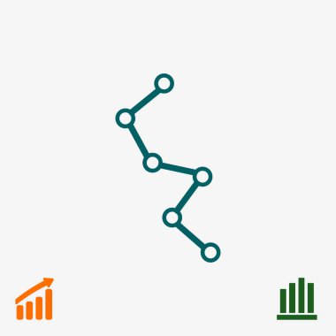 Diyagram düz simgesi