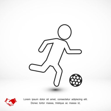 Futbol oyuncu siluet simge