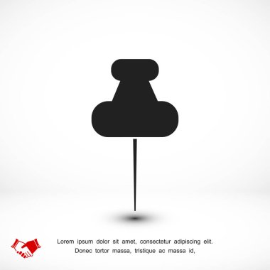 Düz raptiye simgesini