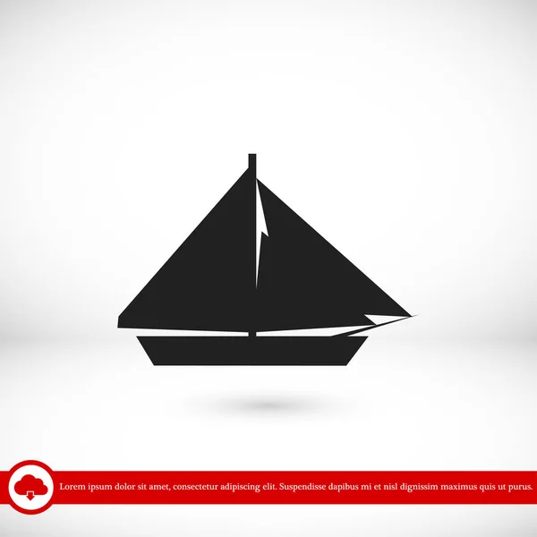 Design der Segelboot-Ikone — Stockvektor
