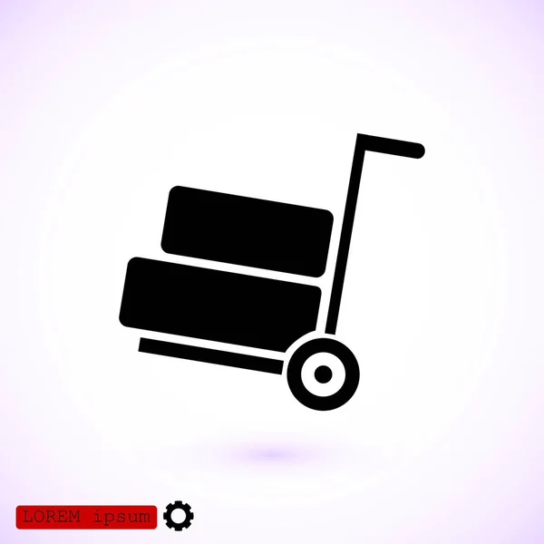 Wheelbarrow flat icon — Stock Vector