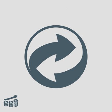 geri dönüşüm işareti simgesi