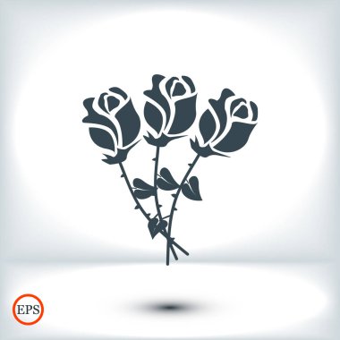 çiçekler düz simgesi