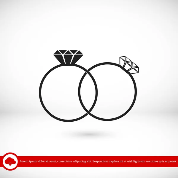 Ring teken pictogram — Stockvector