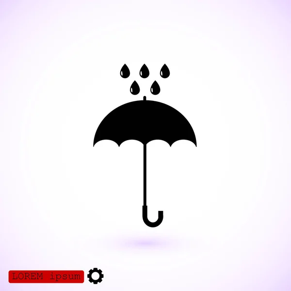 Parapluie signe icône — Image vectorielle