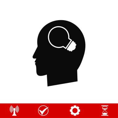 Yaratıcı fikirler ampul kavramı simgesi