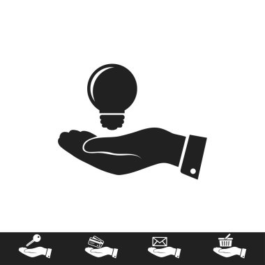 Elinde ampul simgesi