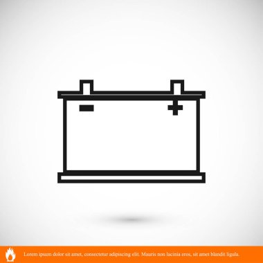 Araba pil simgesi. Vektör Eps 10