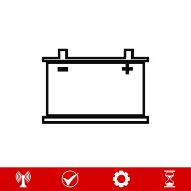 Araba pil simgesi. Vektör Eps 10