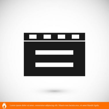 Tasarım sinema clapper simgesinin