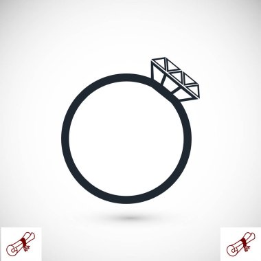 mücevher simgesiyle halka