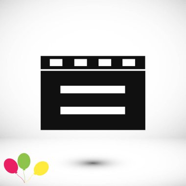 Tasarım sinema clapper simgesinin