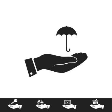 El simgesi olan şemsiye