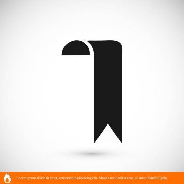 Kurdele düz simgesi