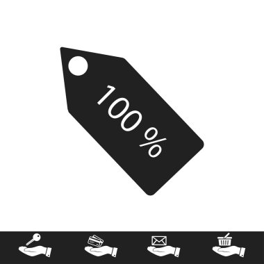 % 100 bir ses etiketi simgesi