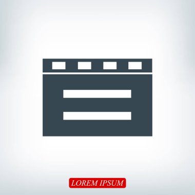 Tasarım sinema clapper simgesinin