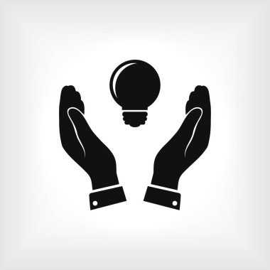 Elinde ampul simgesi
