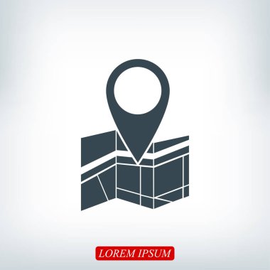 harita simgesi iğne ile