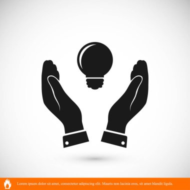 Elinde ampul simgesi