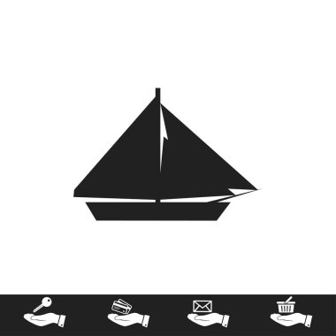 Tasarım yelken tekne simgesinin