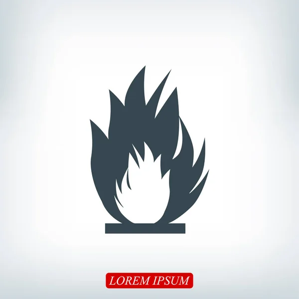 Иконка Burning Fire — стоковый вектор