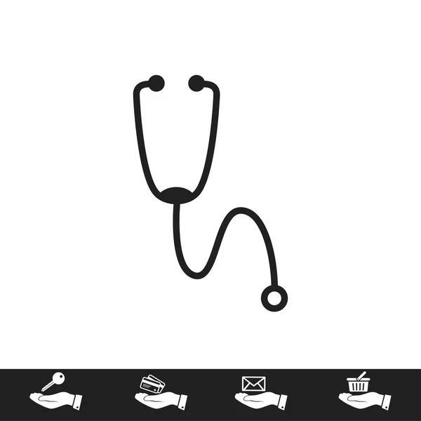 Flat Stethoscope icon — Stock Vector