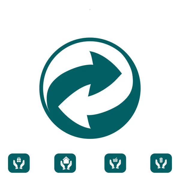 Recycle web icon — Stock Vector
