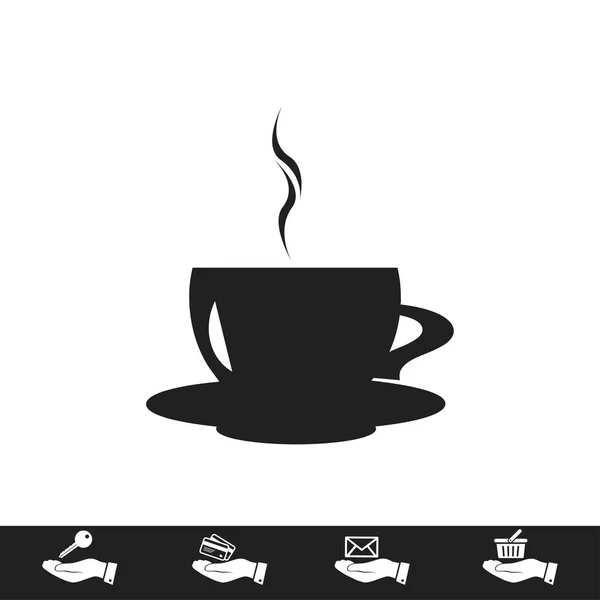 Icono de café plano — Vector de stock