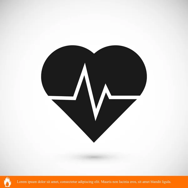 Heartbeat tecken ikonen — Stock vektor