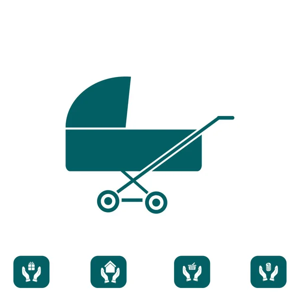 Ícone de carrinho de bebê —  Vetores de Stock