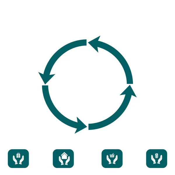 Ícone de setas circulares — Vetor de Stock