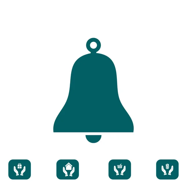 Signo de campana icono — Vector de stock