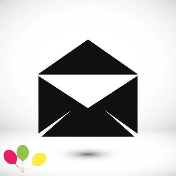 Enveloppe Icône plate — Image vectorielle