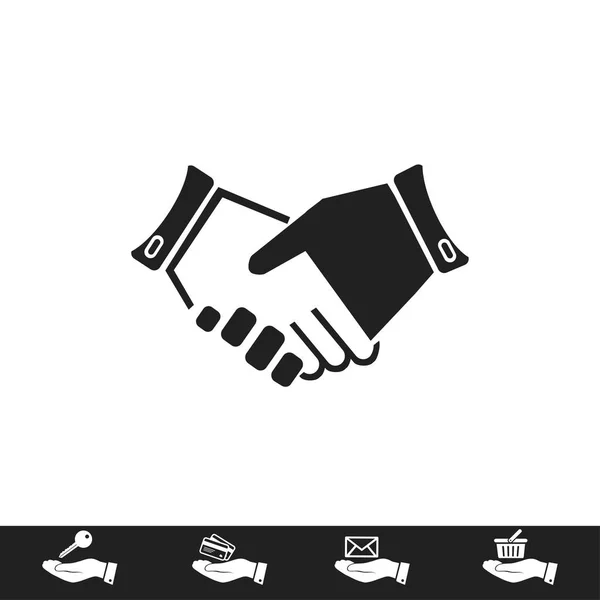 Handshake gest ikonen — Stock vektor