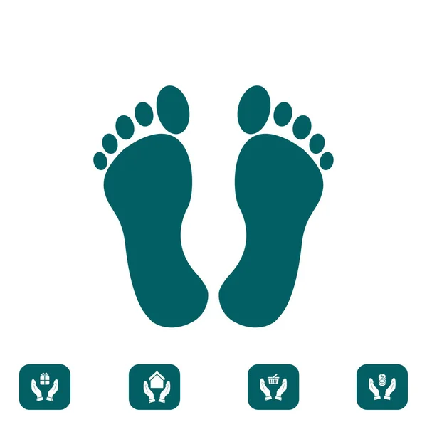 Eenvoudige voeten pictogram — Stockvector