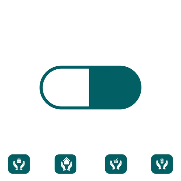 Icône plate de capsule — Image vectorielle