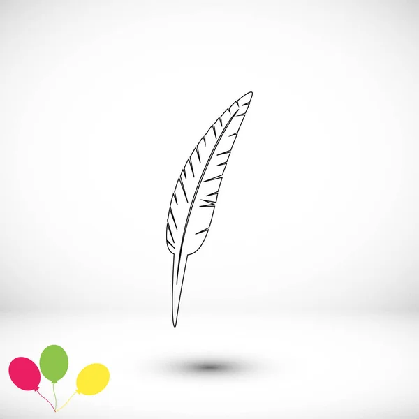 Signo de pluma icono — Vector de stock