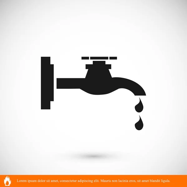 Faucet flat icon — Stock Vector