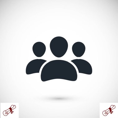 Erkekler siluetleri simgesi