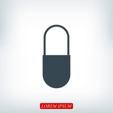 Kapsül düz simgesi