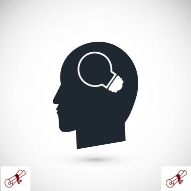 Yaratıcı fikirler ampul kavramı simgesi