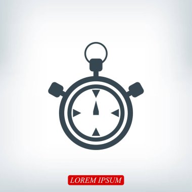Stopwatch Düz Simgesi