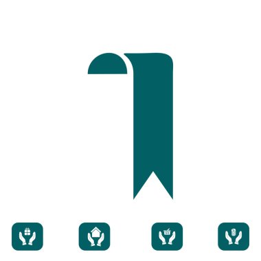 Kurdele düz simgesi