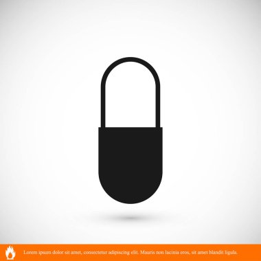 Kapsül düz simgesi