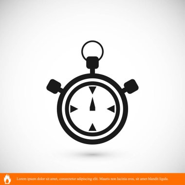 Stopwatch Düz Simgesi