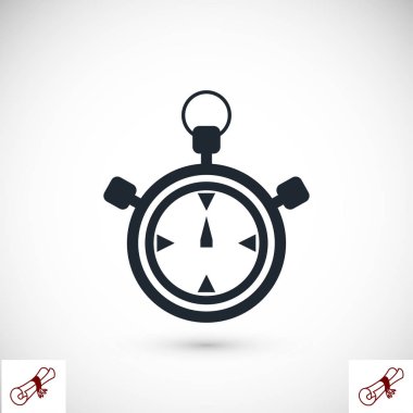 Stopwatch Düz Simgesi