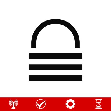 Düz kilit simgesi 