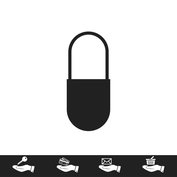 Icône plate de capsule — Image vectorielle