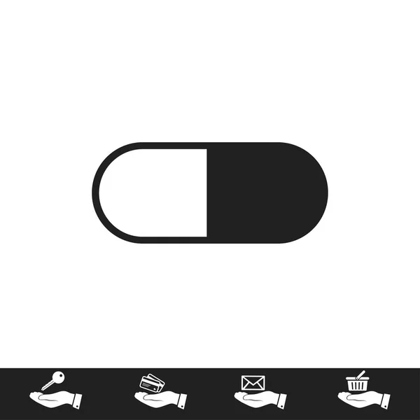 Icône plate de capsule — Image vectorielle